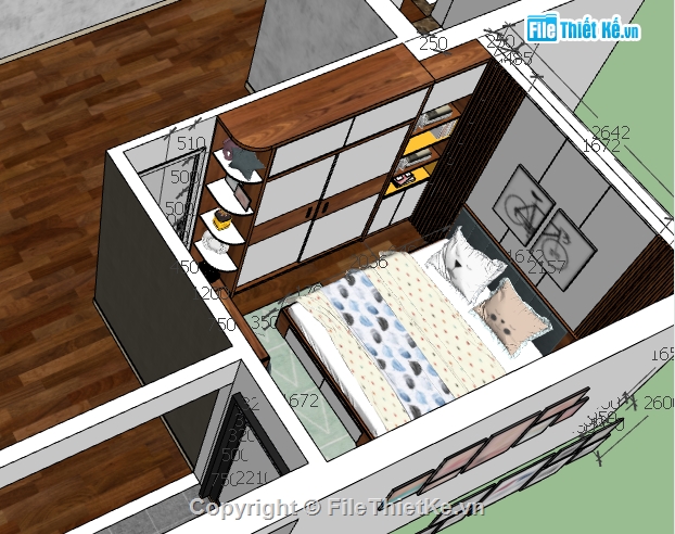 Model Sketchup Phòng ngủ,Model SU phòng ngủ,Su phòng ngủ,Model phòng ngủ,file sketchup phòng ngủ